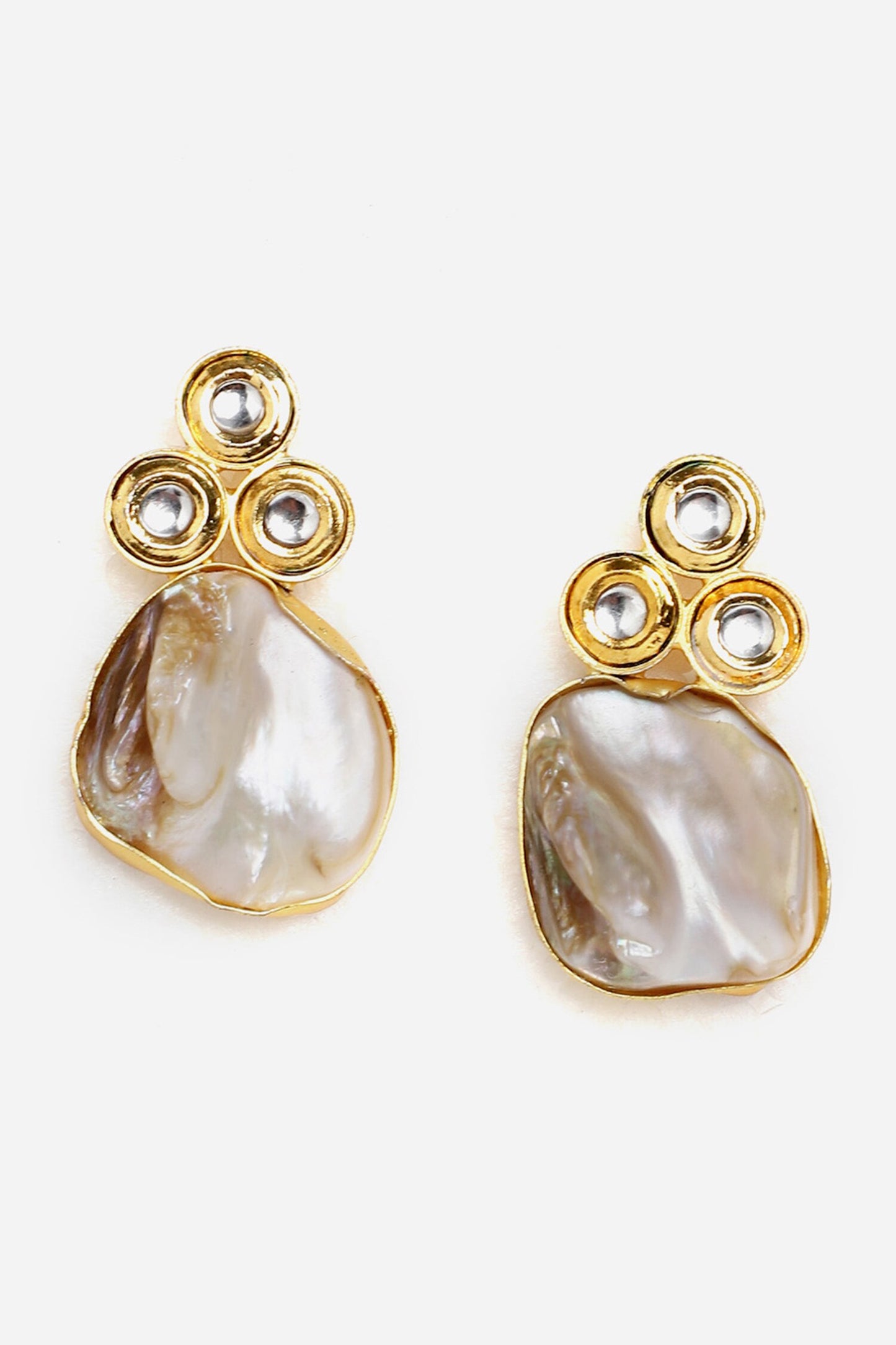 Chhatri Kundan Drop Earrings 