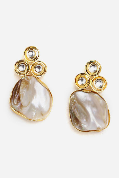 Chhatri Kundan Drop Earrings 