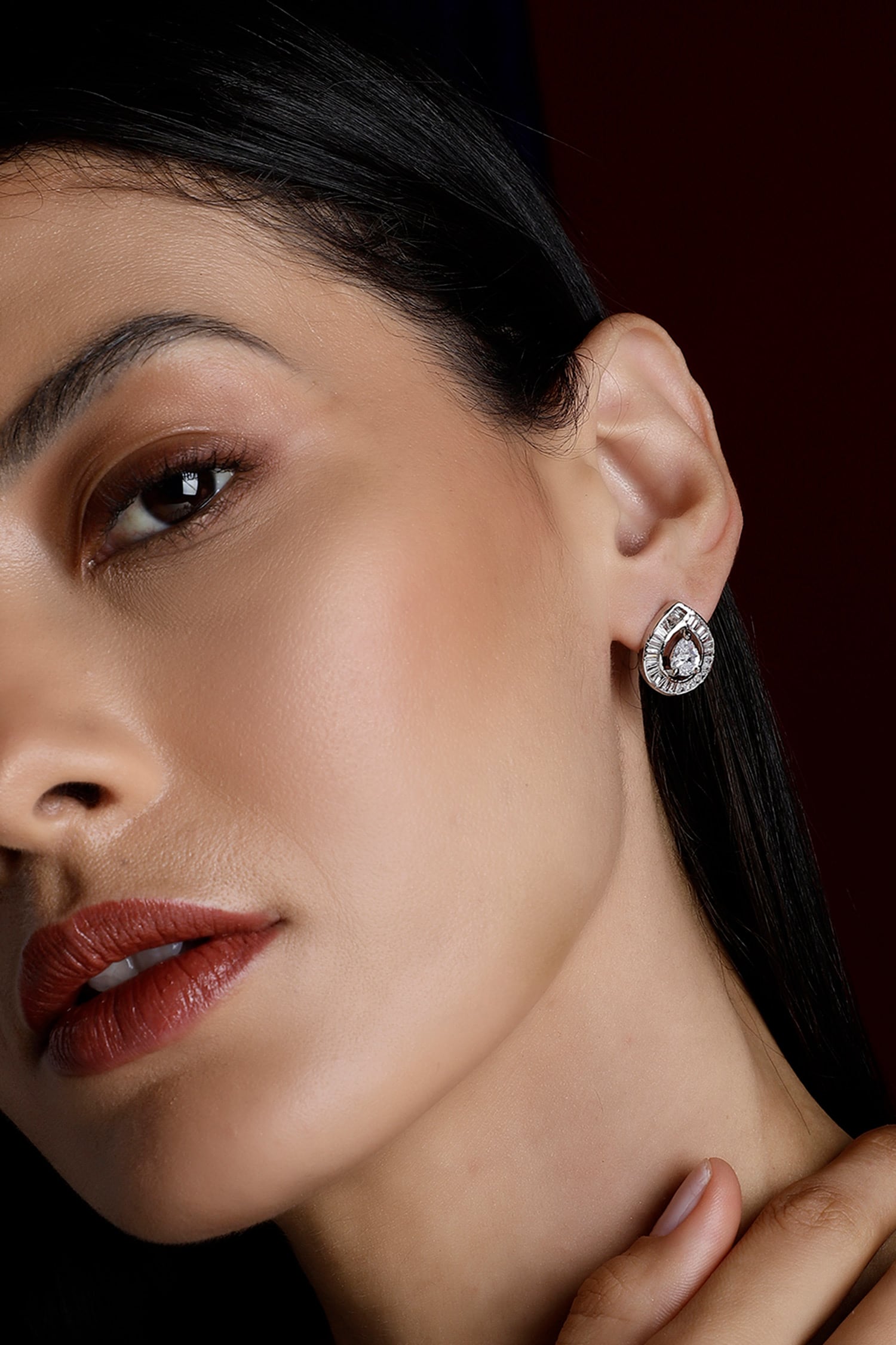 Khushboo Pear Stud Earrings 