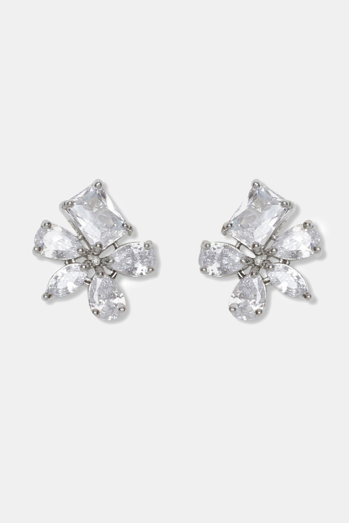 Sheesham Floral Stone Stud Earrings 