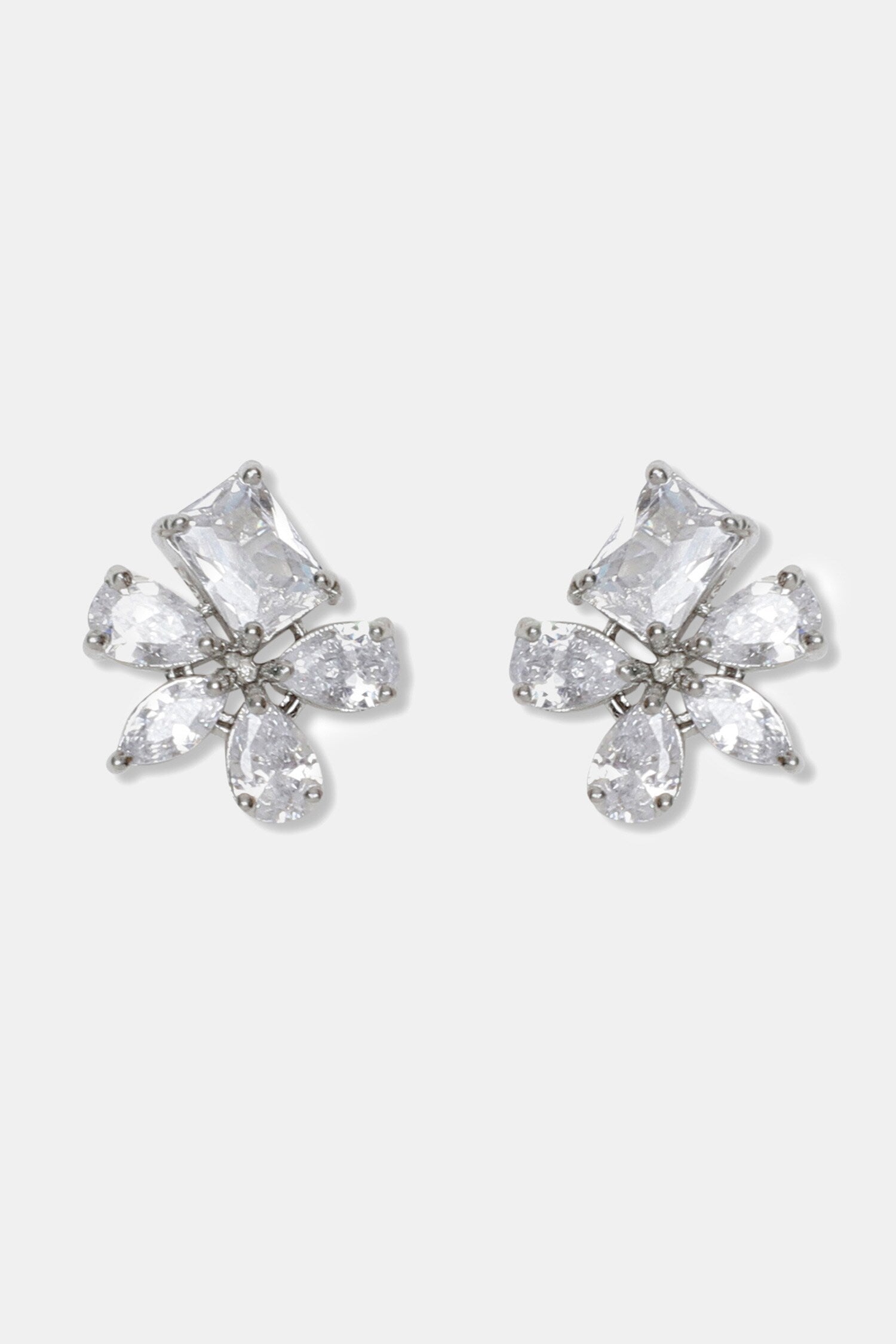 Sheesham Floral Stone Stud Earrings 