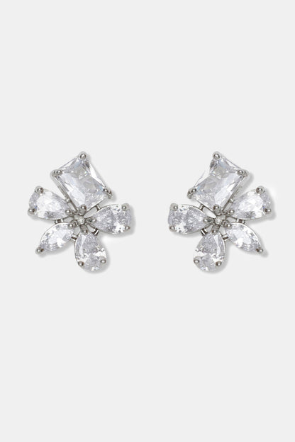 Sheesham Floral Stone Stud Earrings 