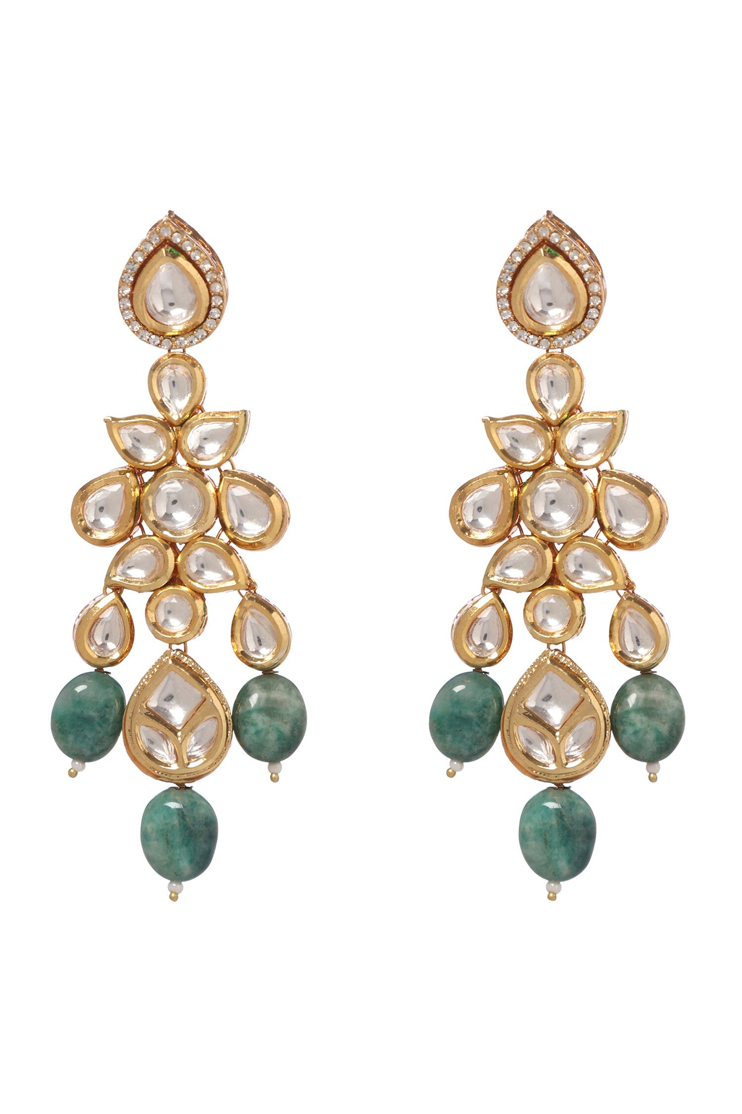 Kundan Studded Drop Collar Necklace Set 