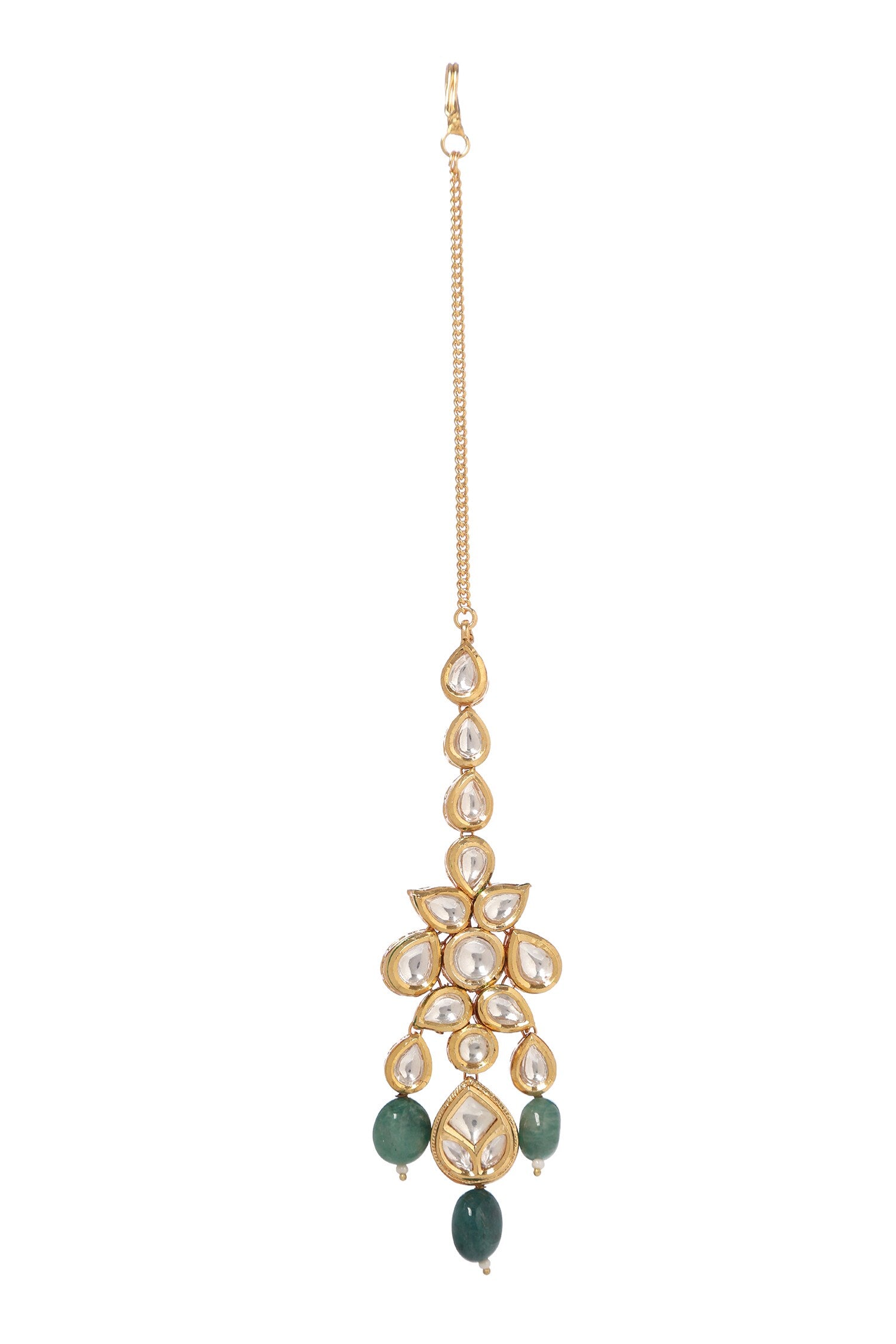 Kundan Studded Drop Collar Necklace Set 