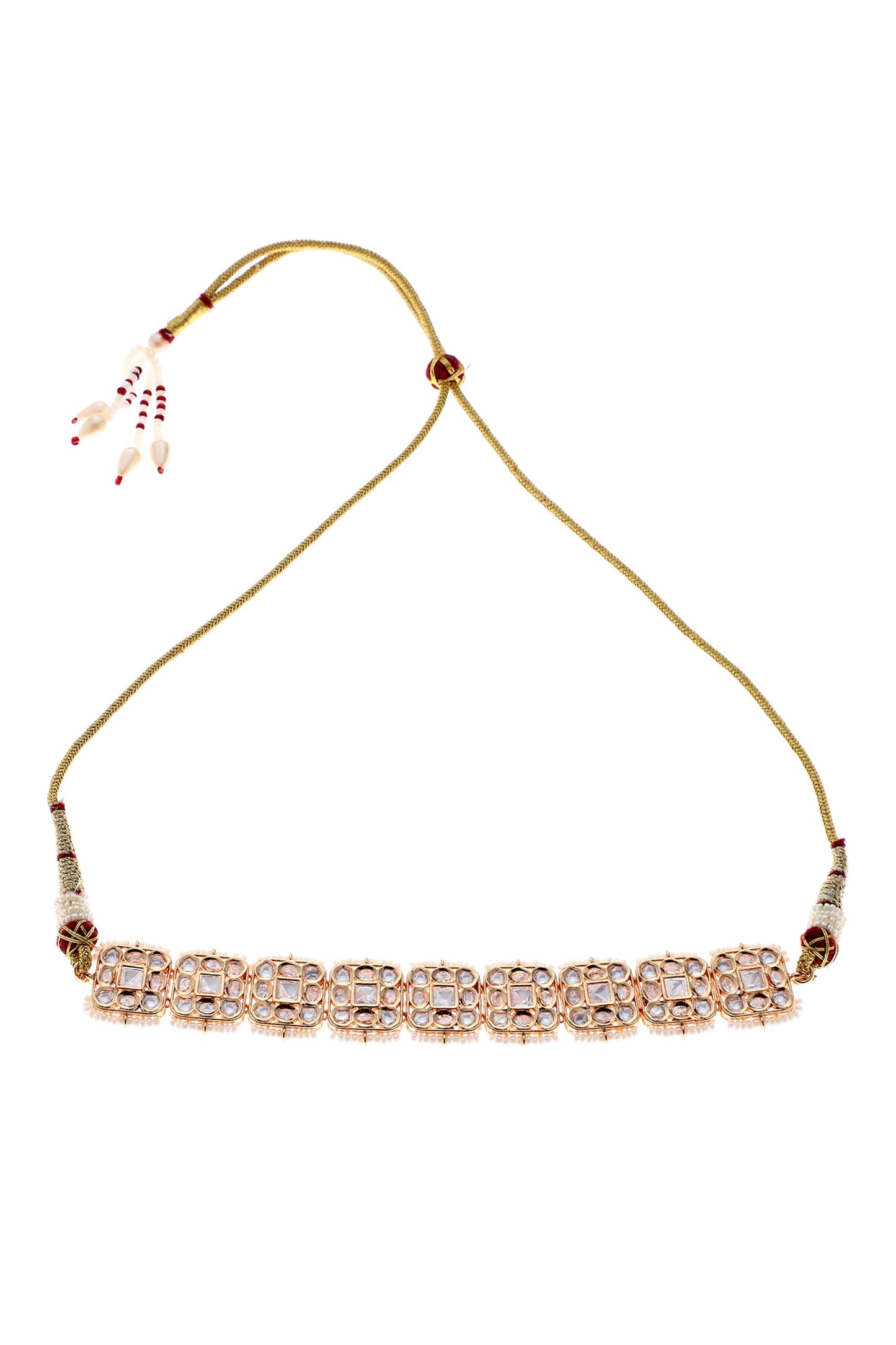 Polki Studded Square Choker Set 
