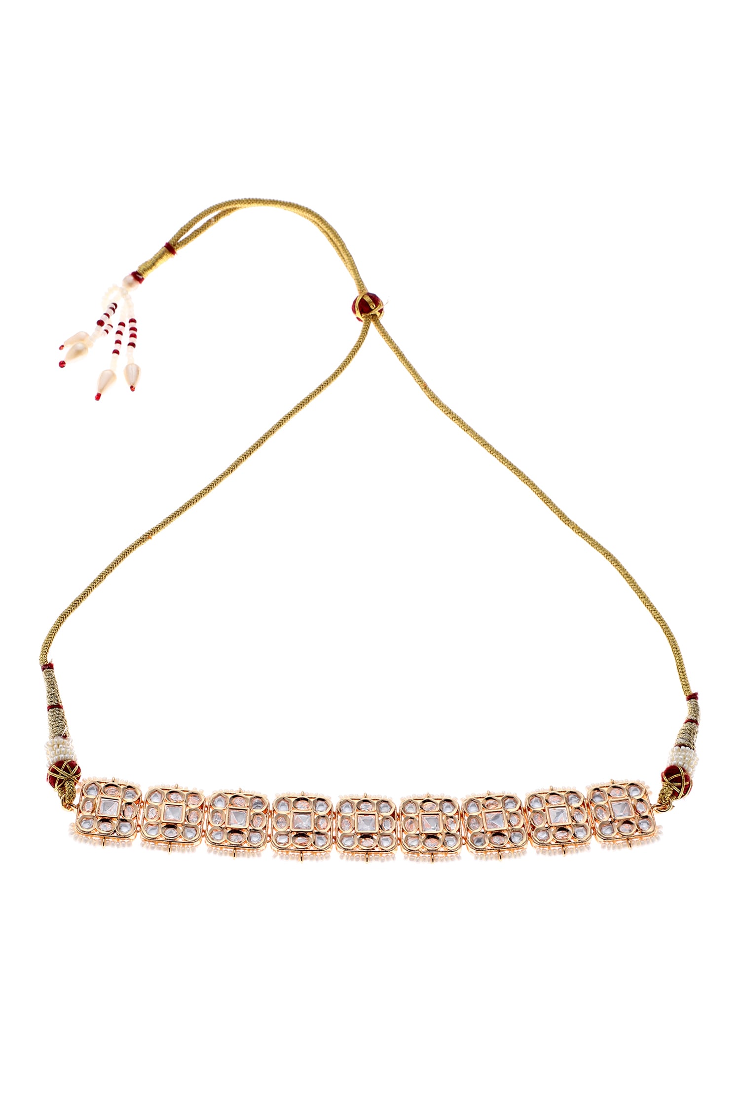 Polki Studded Square Choker Set 