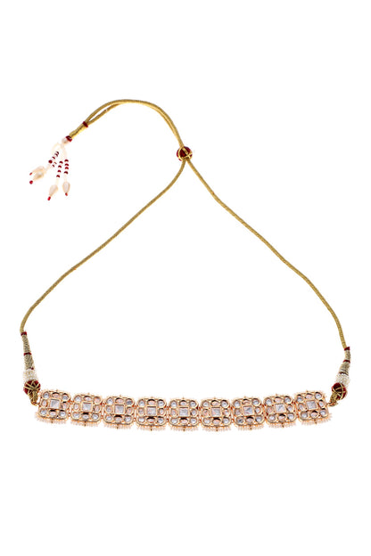Polki Studded Square Choker Set 