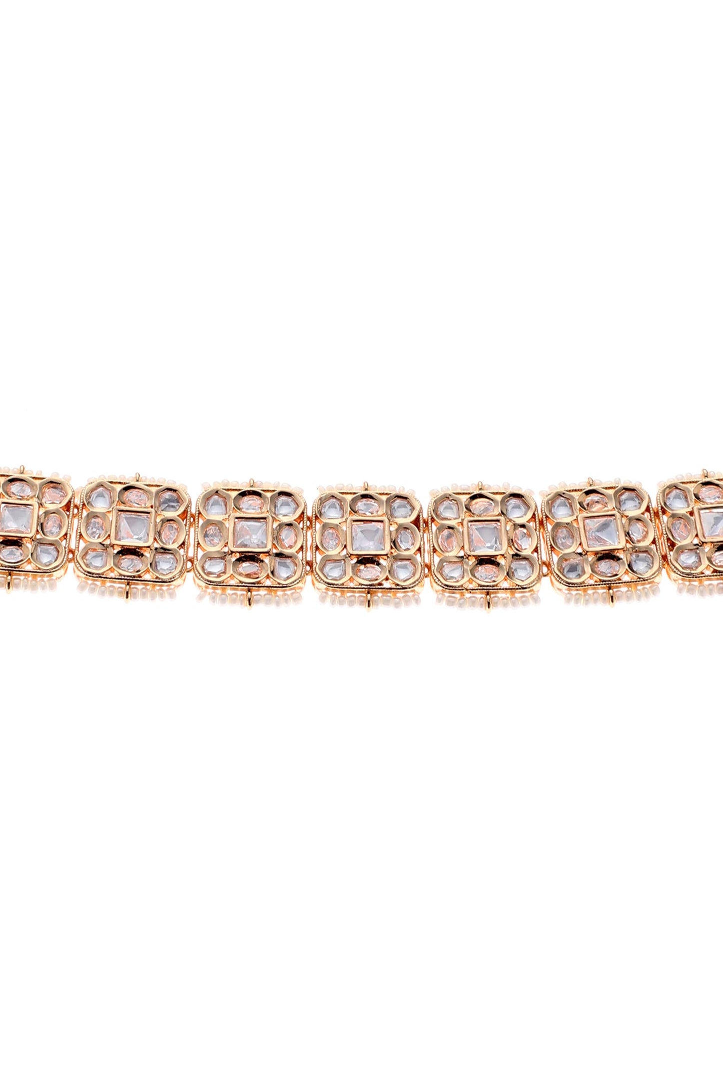 Polki Studded Square Choker Set 