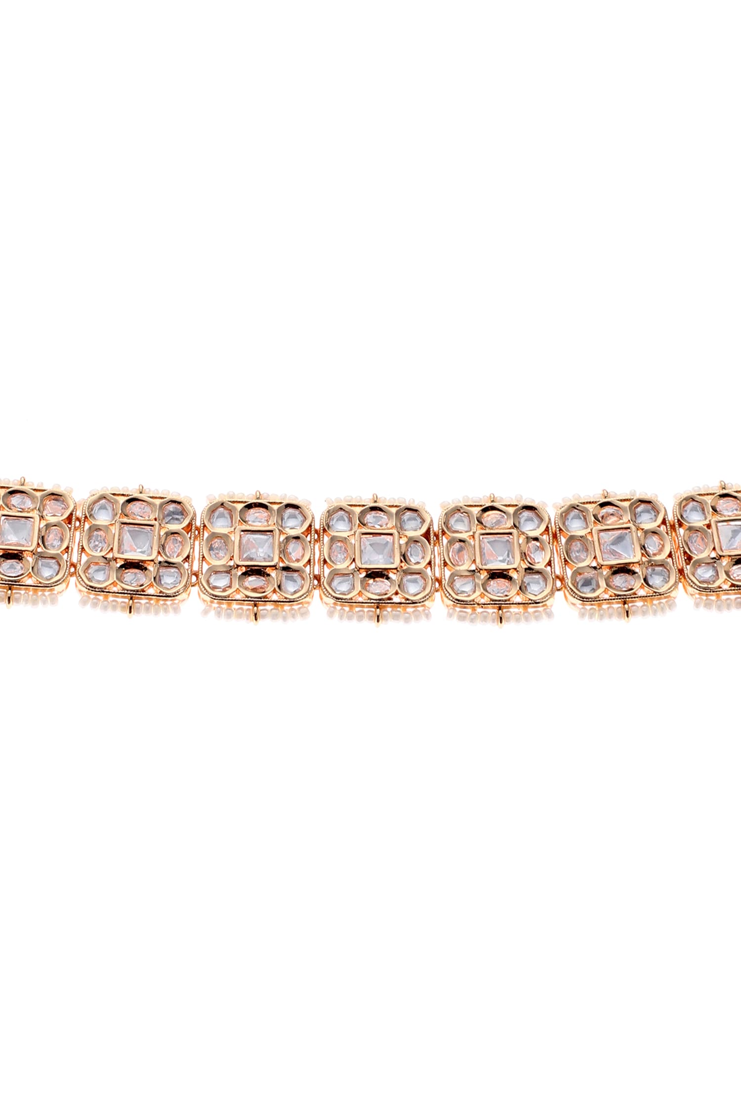 Polki Studded Square Choker Set 
