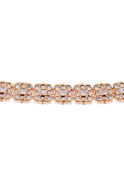 Polki Studded Square Choker Set 