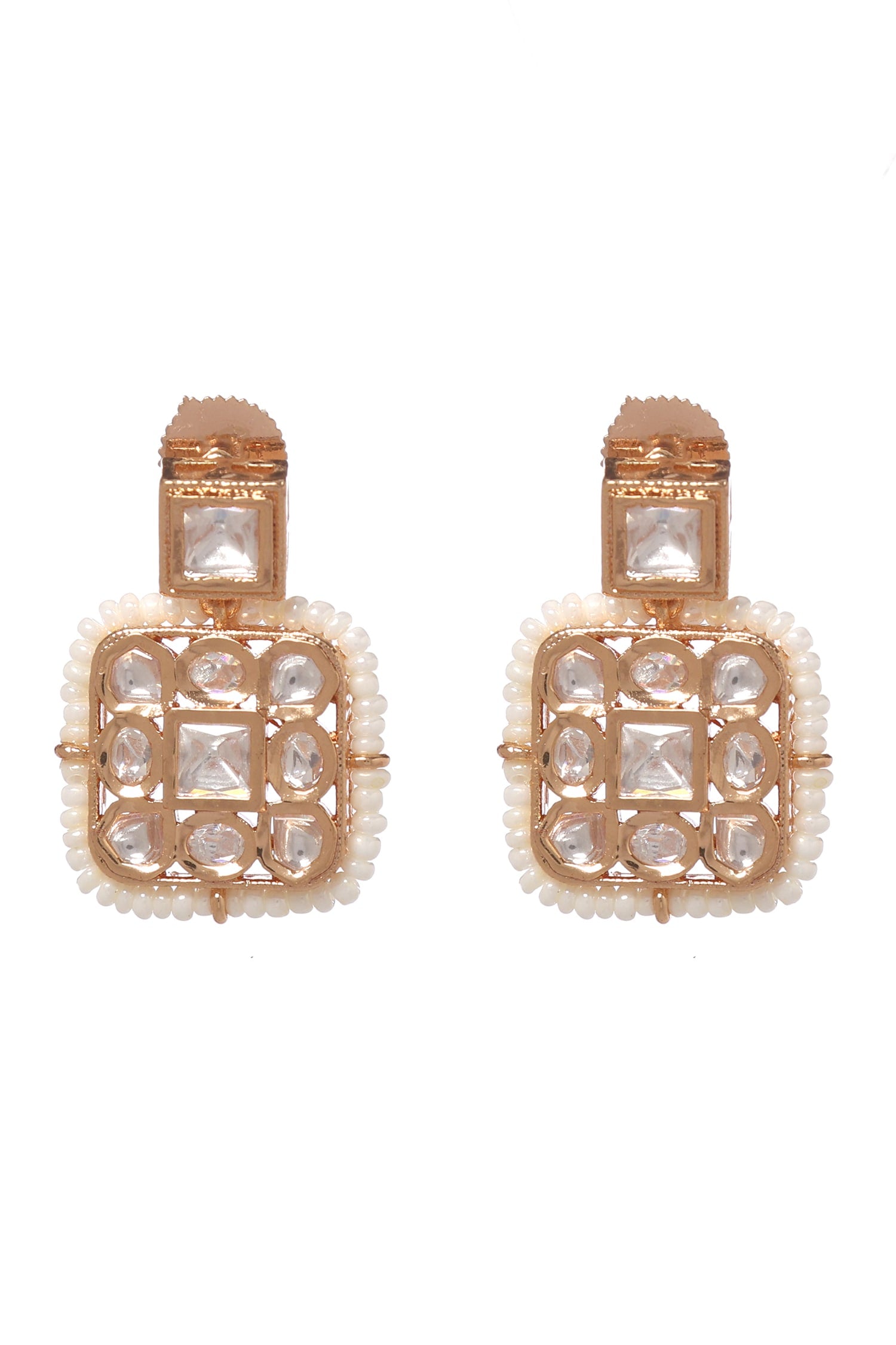 Polki Studded Square Choker Set 