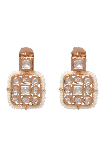 Polki Studded Square Choker Set 