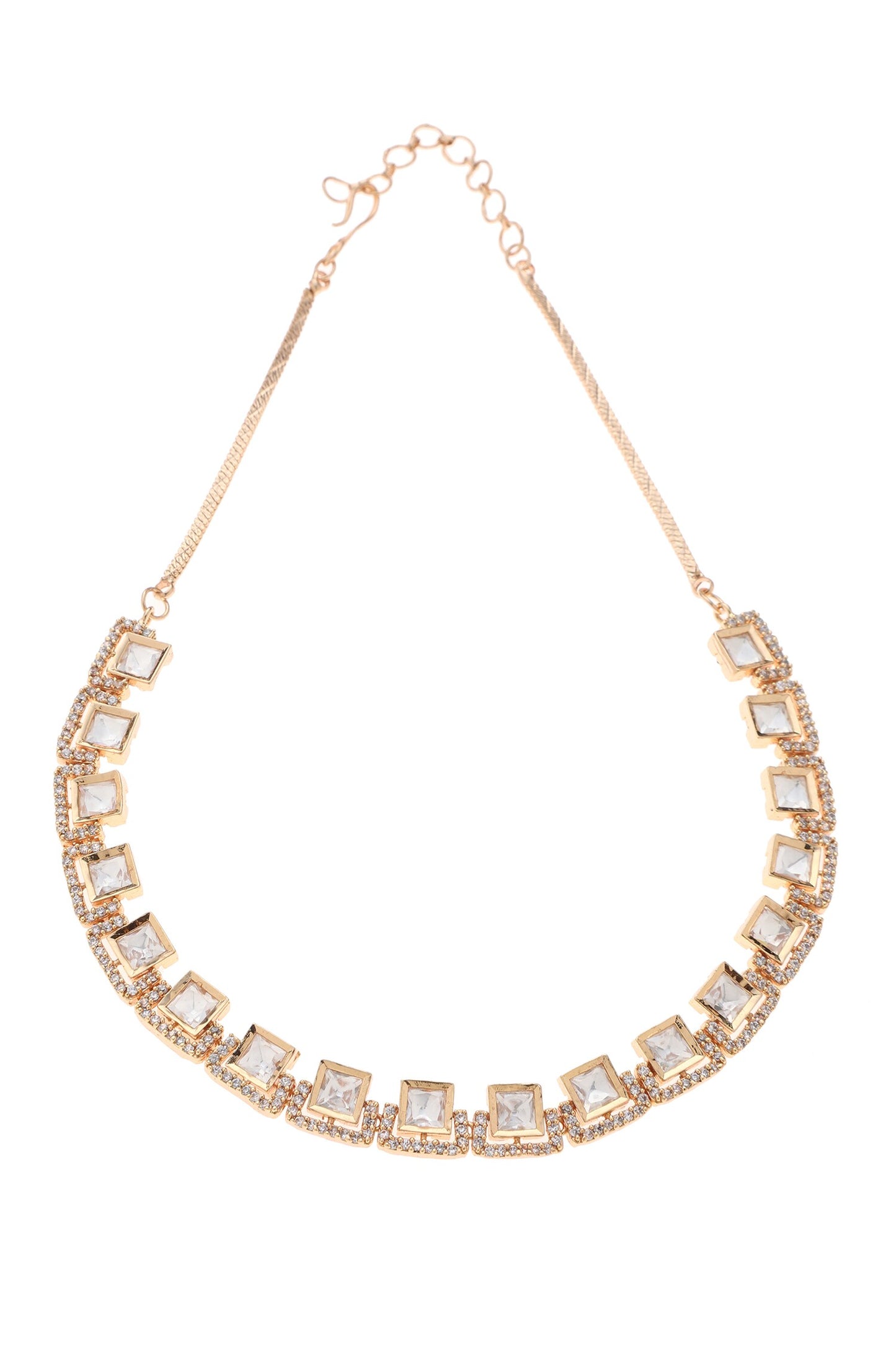 Polki Studded Grecian Necklace Set 