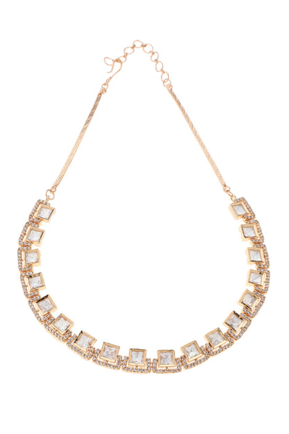 Polki Studded Grecian Necklace Set 