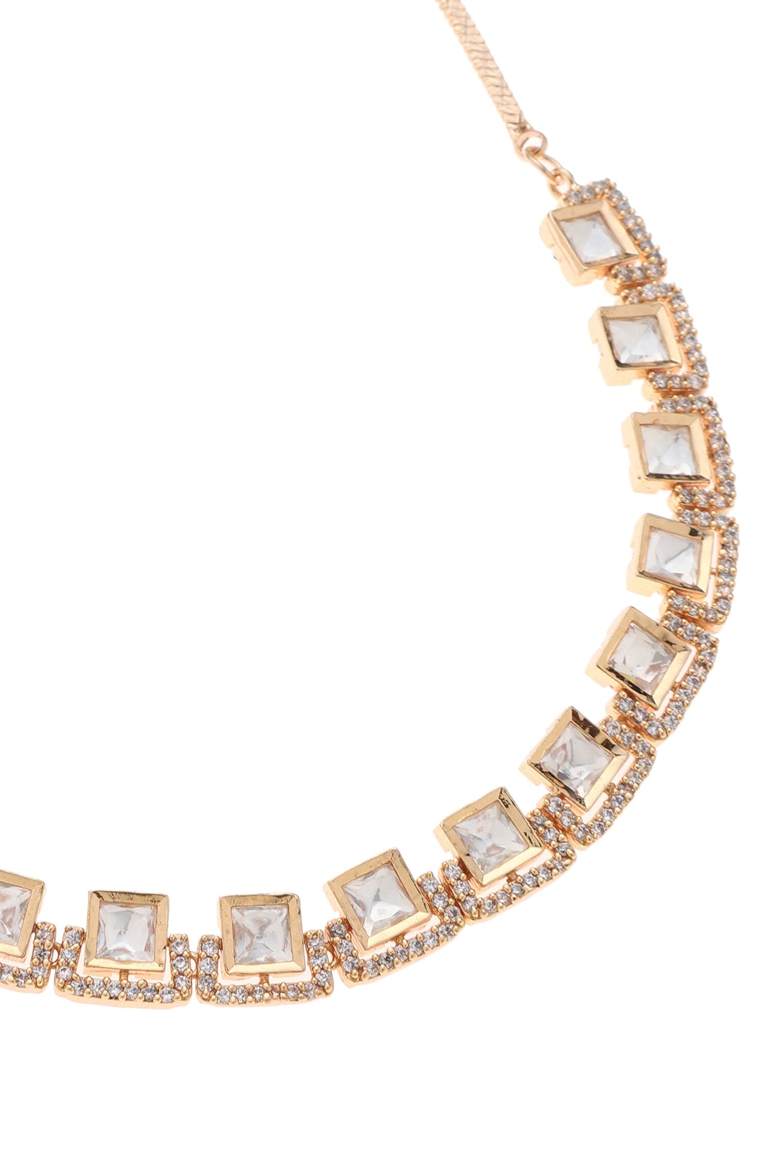 Polki Studded Grecian Necklace Set 