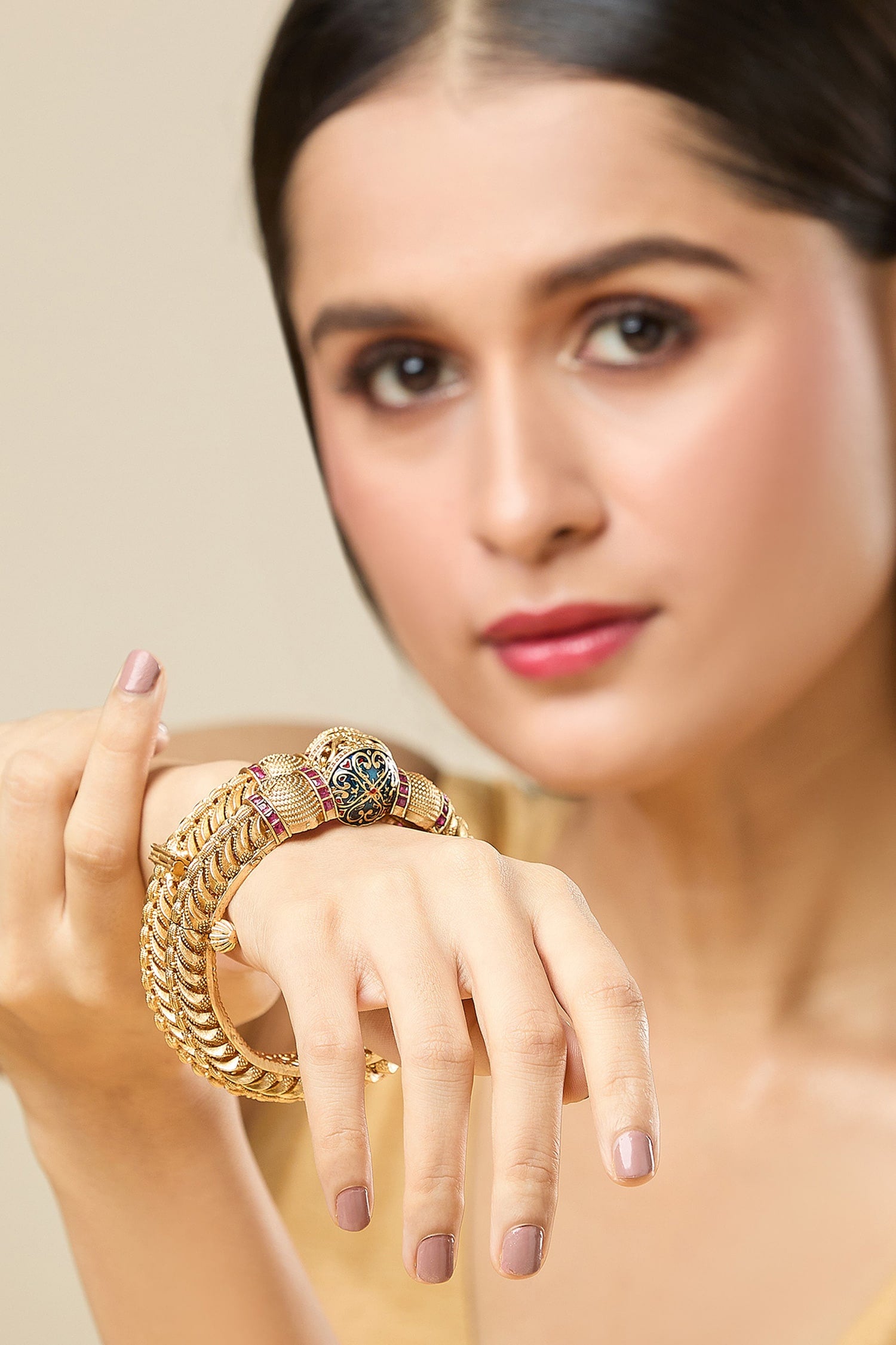 Stone Studded Jadau Bangles-Set of 2 