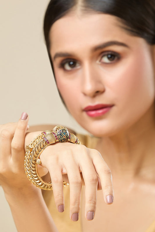 Stone Studded Jadau Bangles-Set of 2 