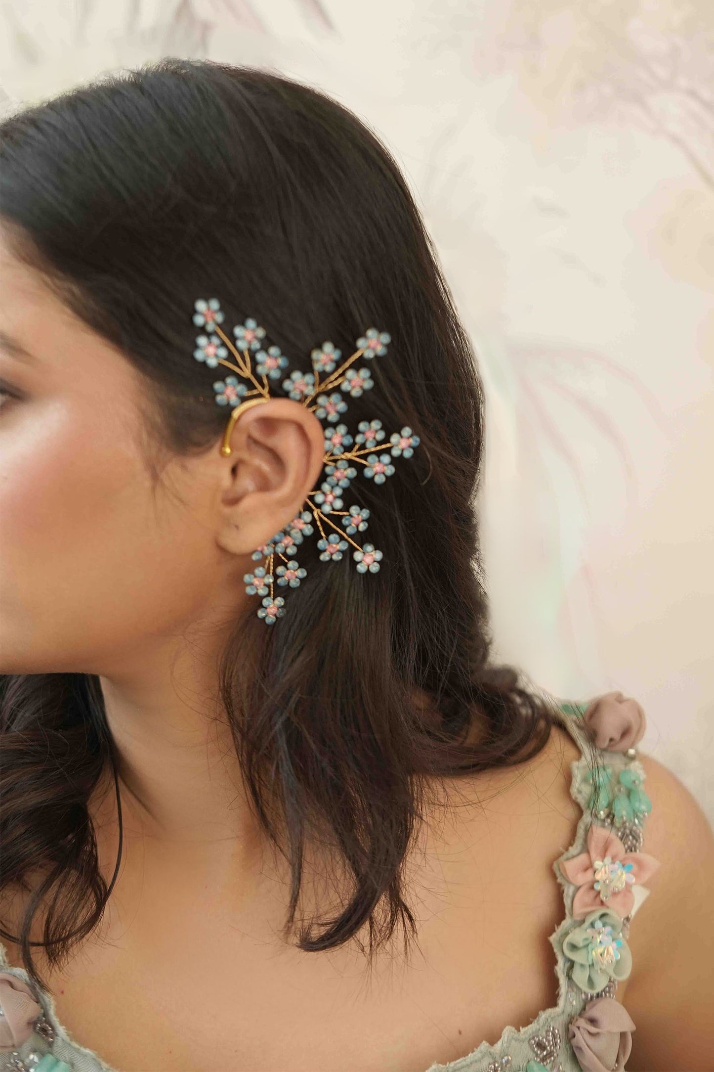 Ashya Snowflake Bloom Earcuffs 