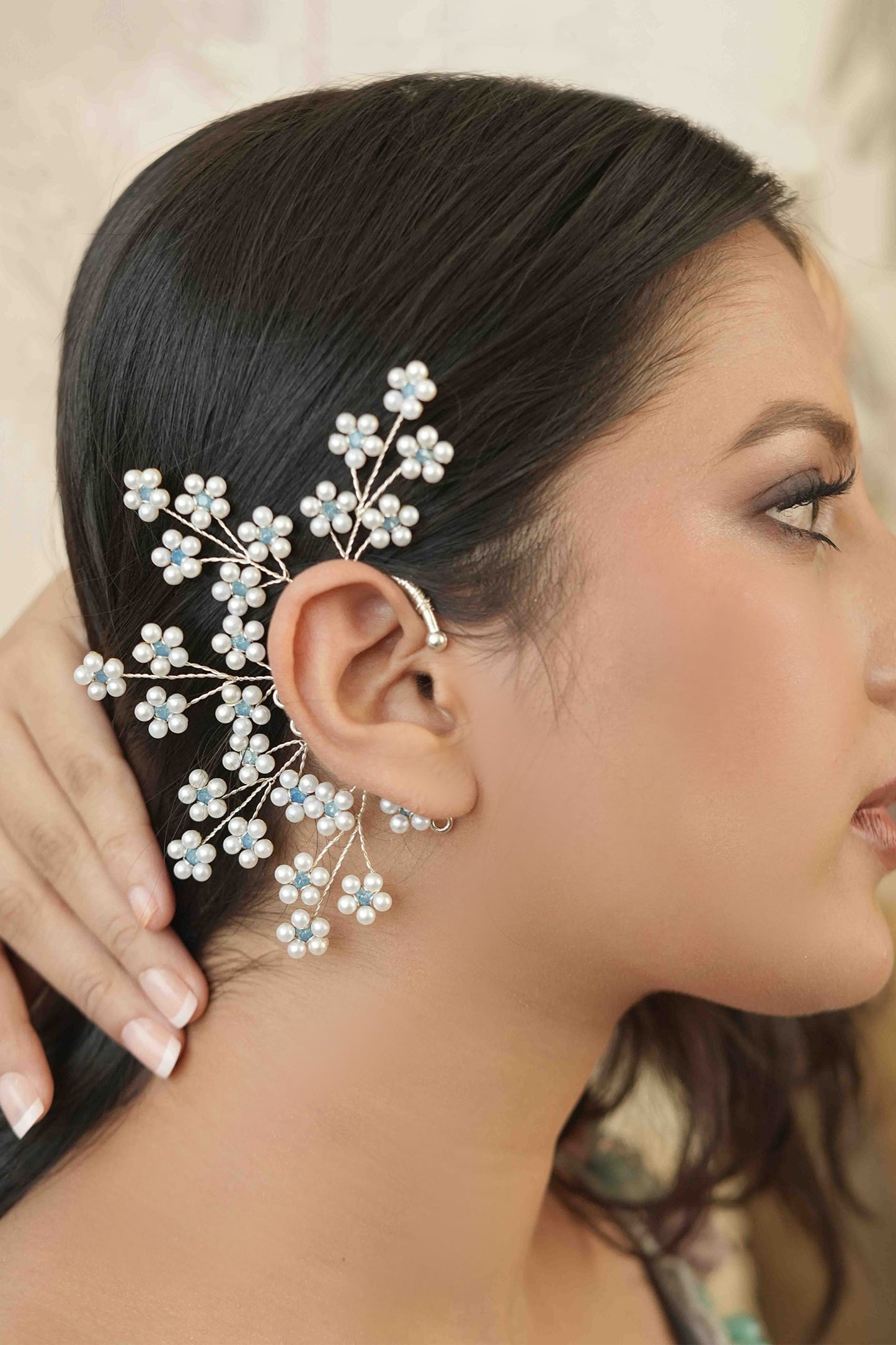 Ashya Snowflake Flora Earcuffs 
