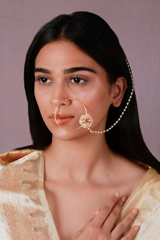 Floret Motif Nose Ring 