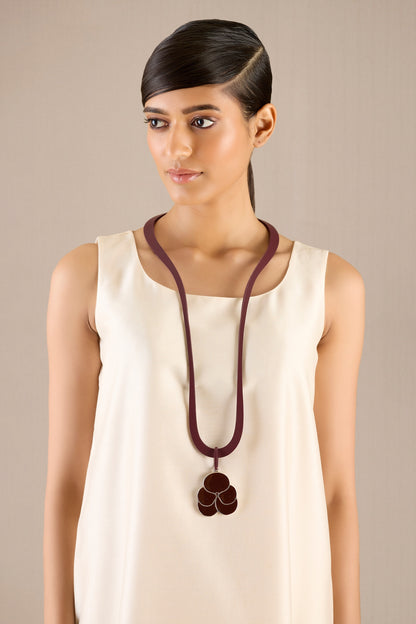 Nadira Leather Strap Pendant Necklace 