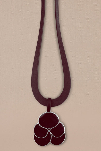 Nadira Leather Strap Pendant Necklace 