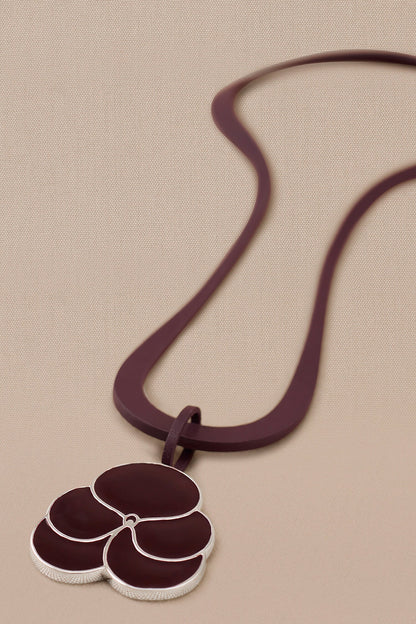 Nadira Leather Strap Pendant Necklace 