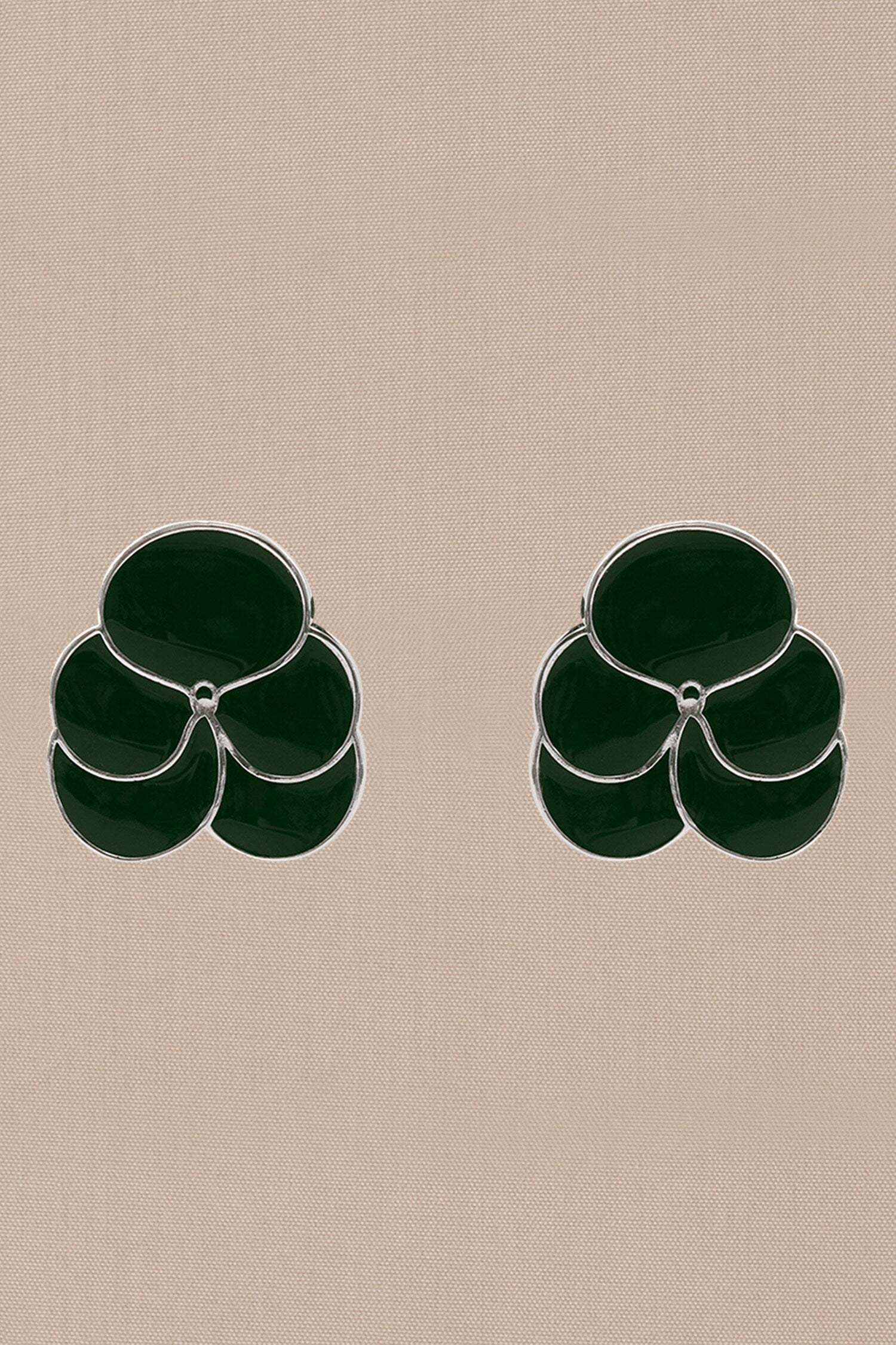 Ismat Enameled Stud Earrings 