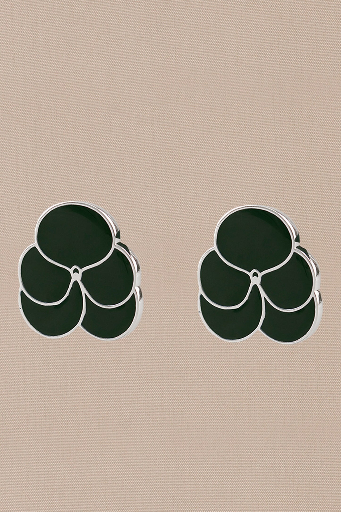 Ismat Enameled Stud Earrings 