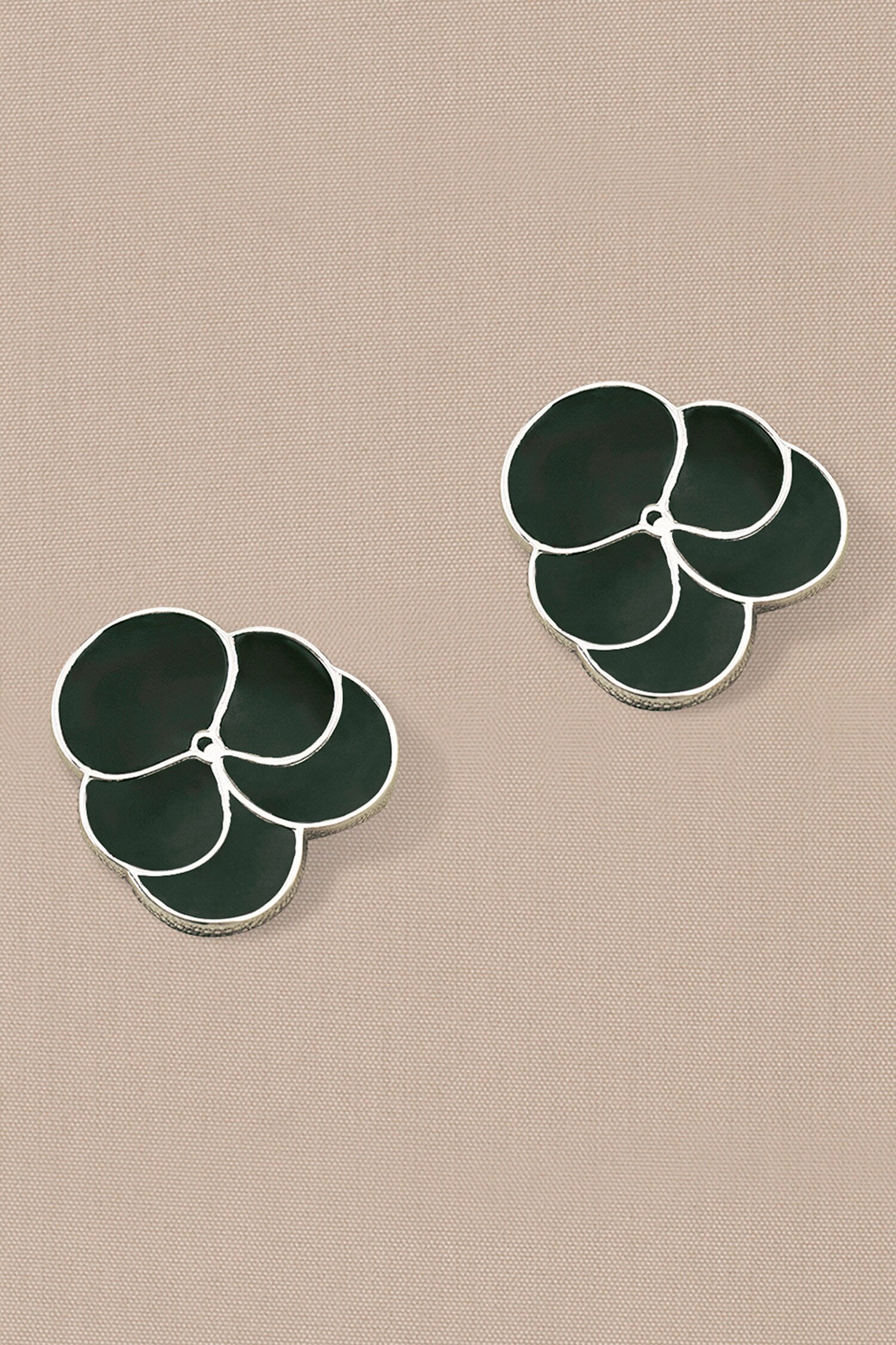 Ismat Enameled Stud Earrings 