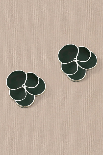 Ismat Enameled Stud Earrings 