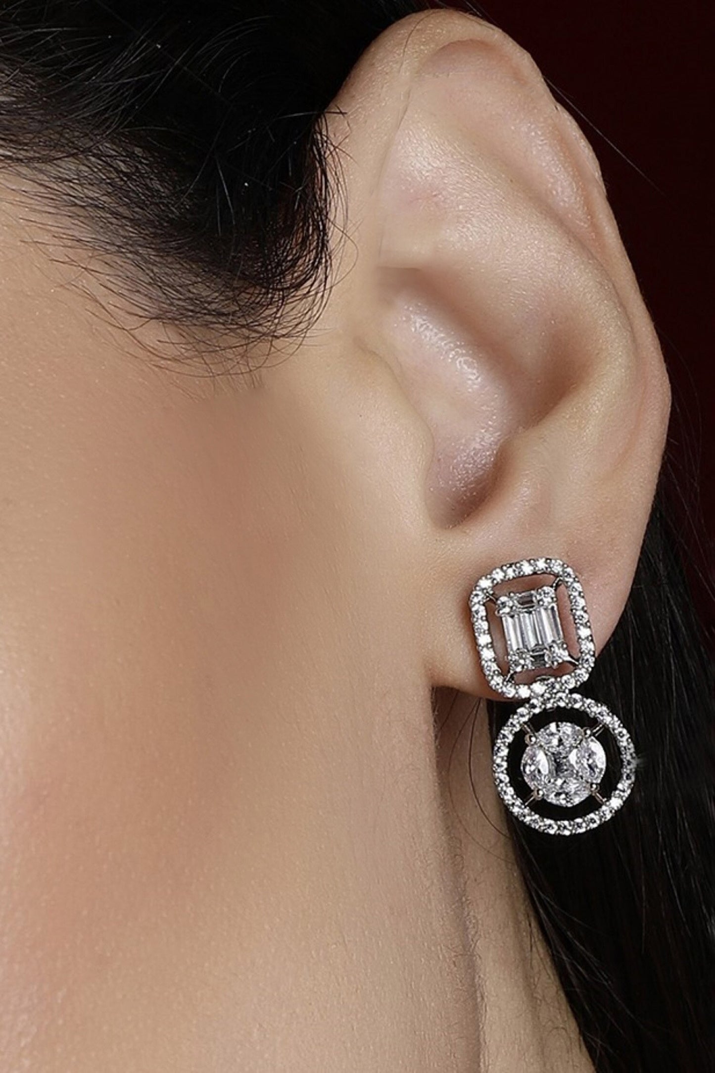 Rosi Geometric Drop Earrings 