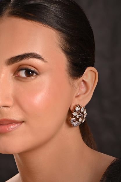 Peacock Shaped Earrings 
