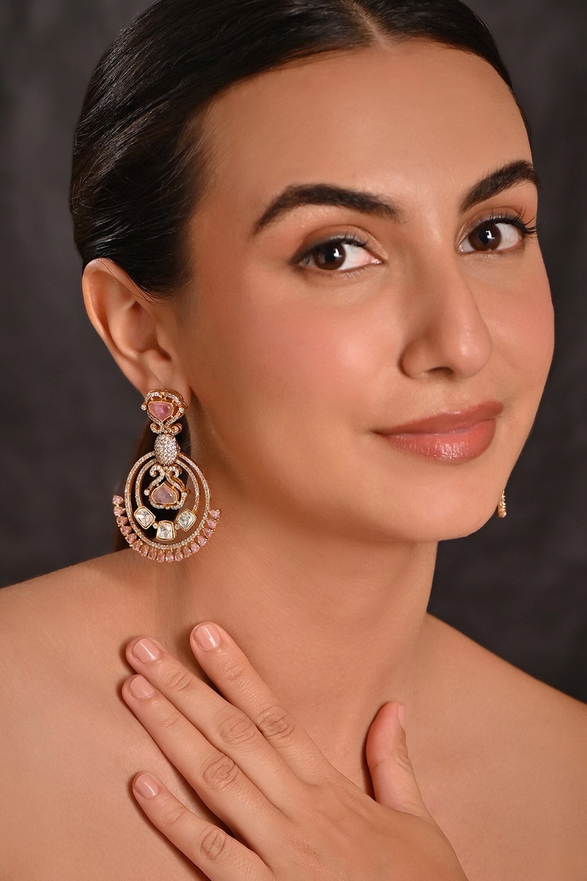 Zirconia Embellished Earrings 