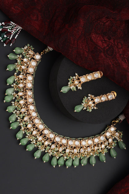 Kundan Studded Bar Choker Set 