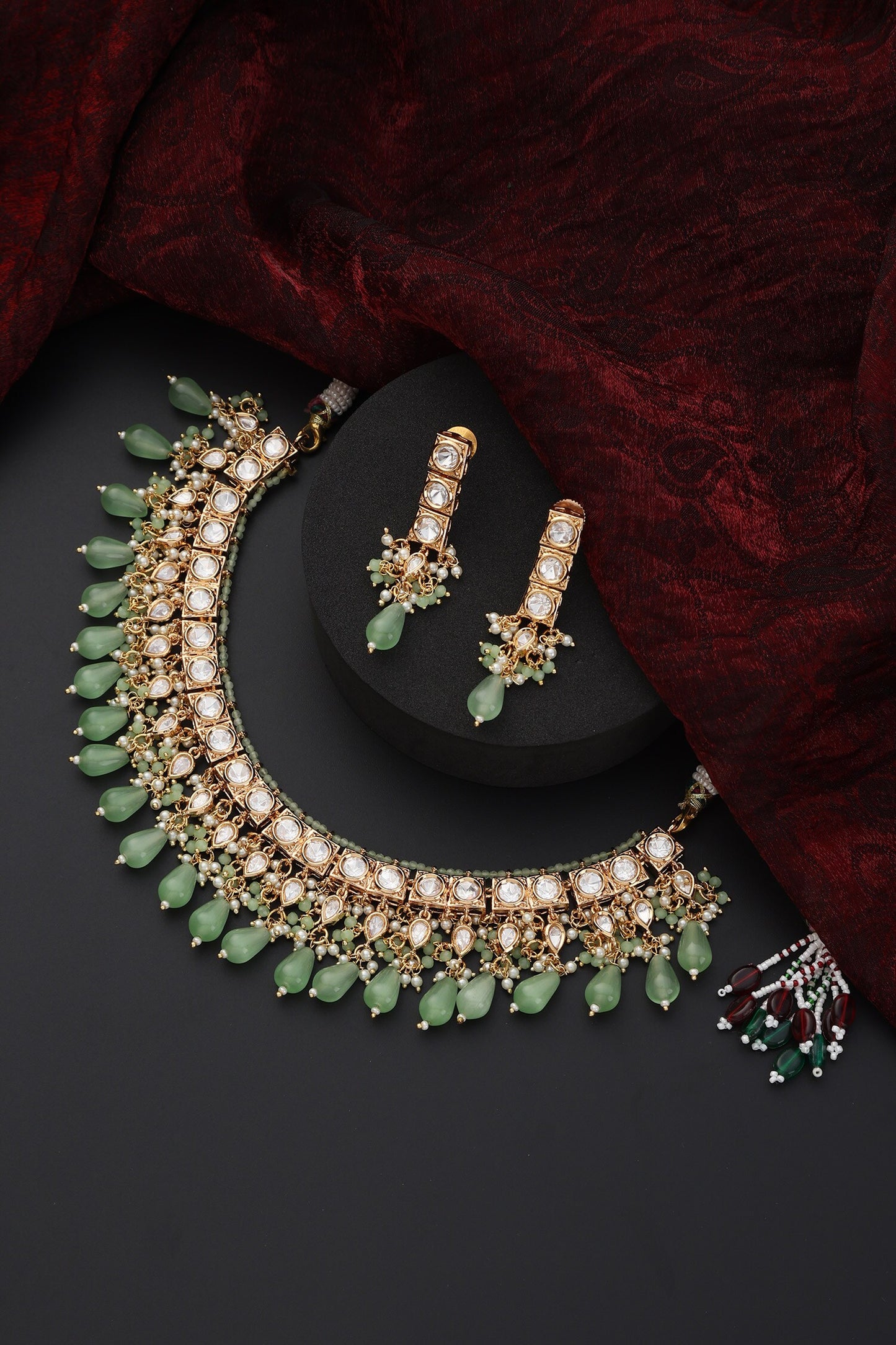 Kundan Studded Bar Choker Set 