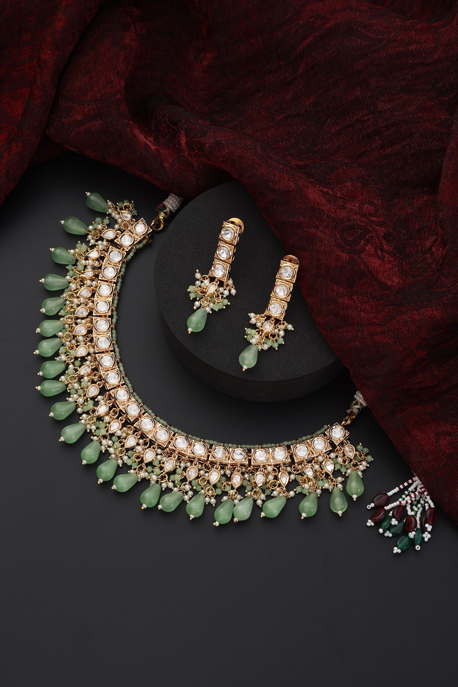 Kundan Studded Bar Choker Set 