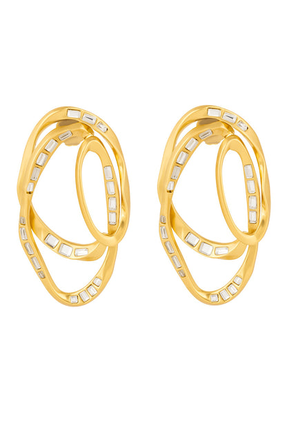 Triple The Joy Embellished Earrings 