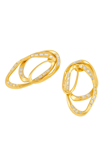Triple The Joy Embellished Earrings 