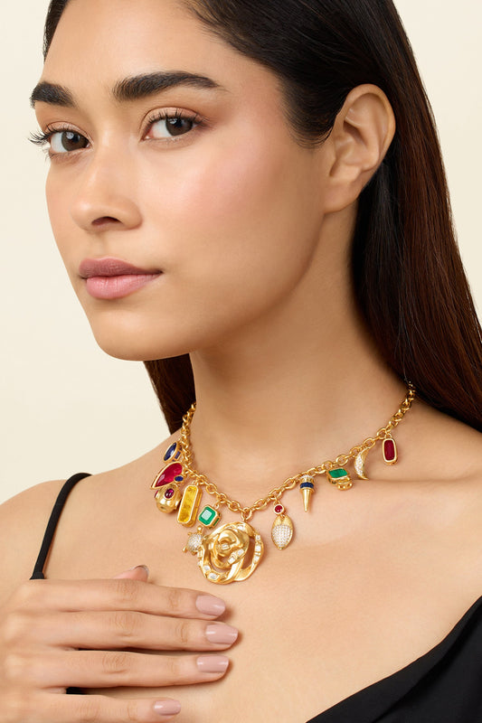 Charm Tassel Necklace 