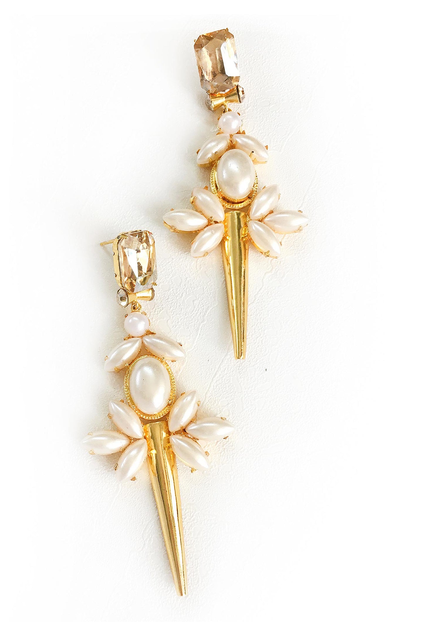 Geometric Carved Earrings 