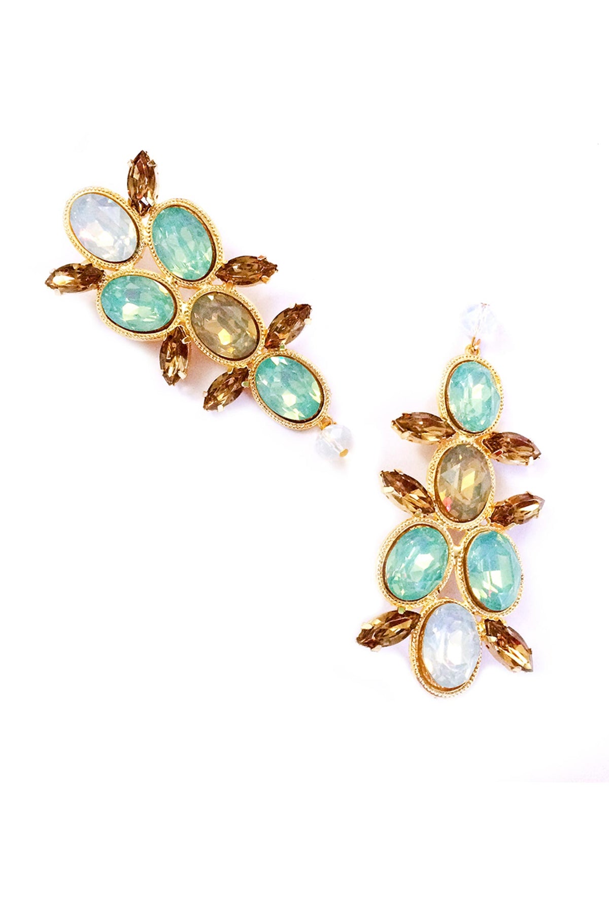 Abstract Motif Embellished Earrings 
