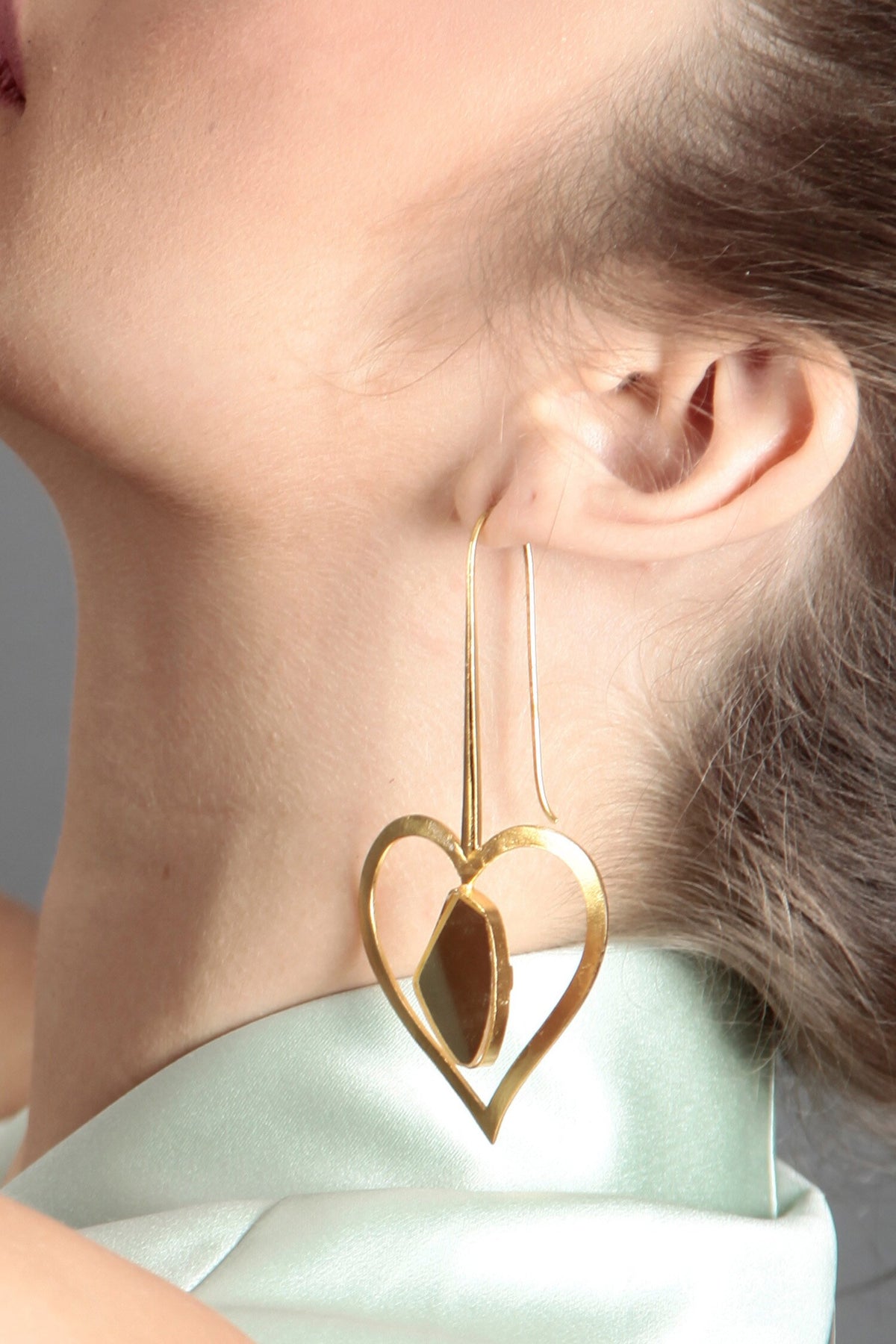 Heart Beats Carved Earrings 