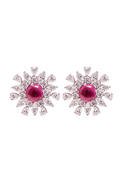 Spring Muse Stone Embellished Earrings 