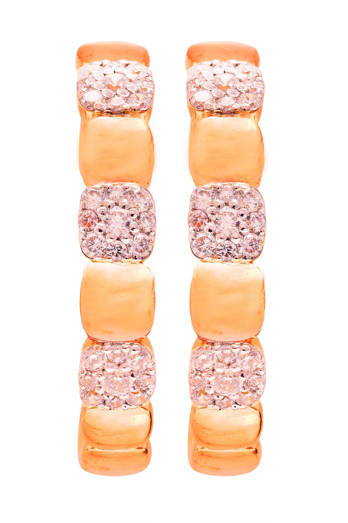 Lumina Luxe Cubic Zirconia Studded Hoops 