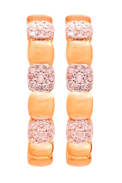 Lumina Luxe Cubic Zirconia Studded Hoops 