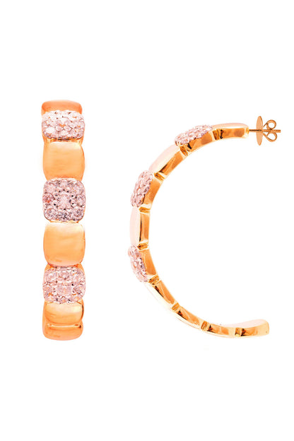 Lumina Luxe Cubic Zirconia Studded Hoops 