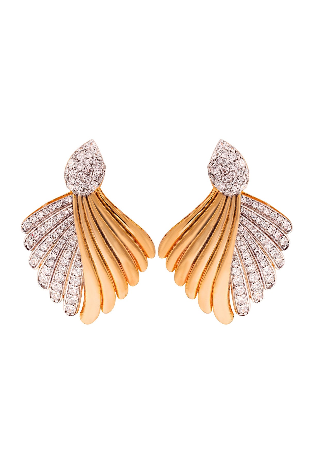 Pluma Glitz Cubic Zirconia Embellished Earrings 