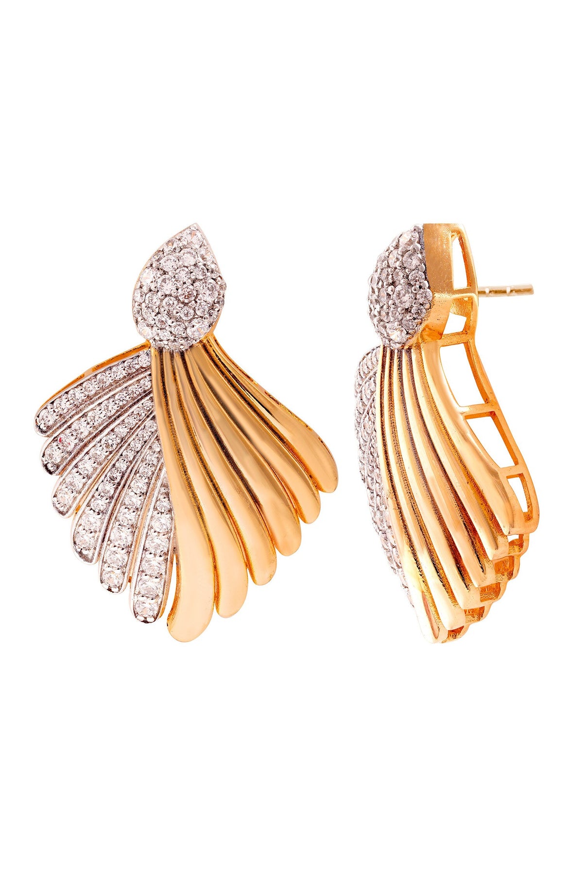 Pluma Glitz Cubic Zirconia Embellished Earrings 