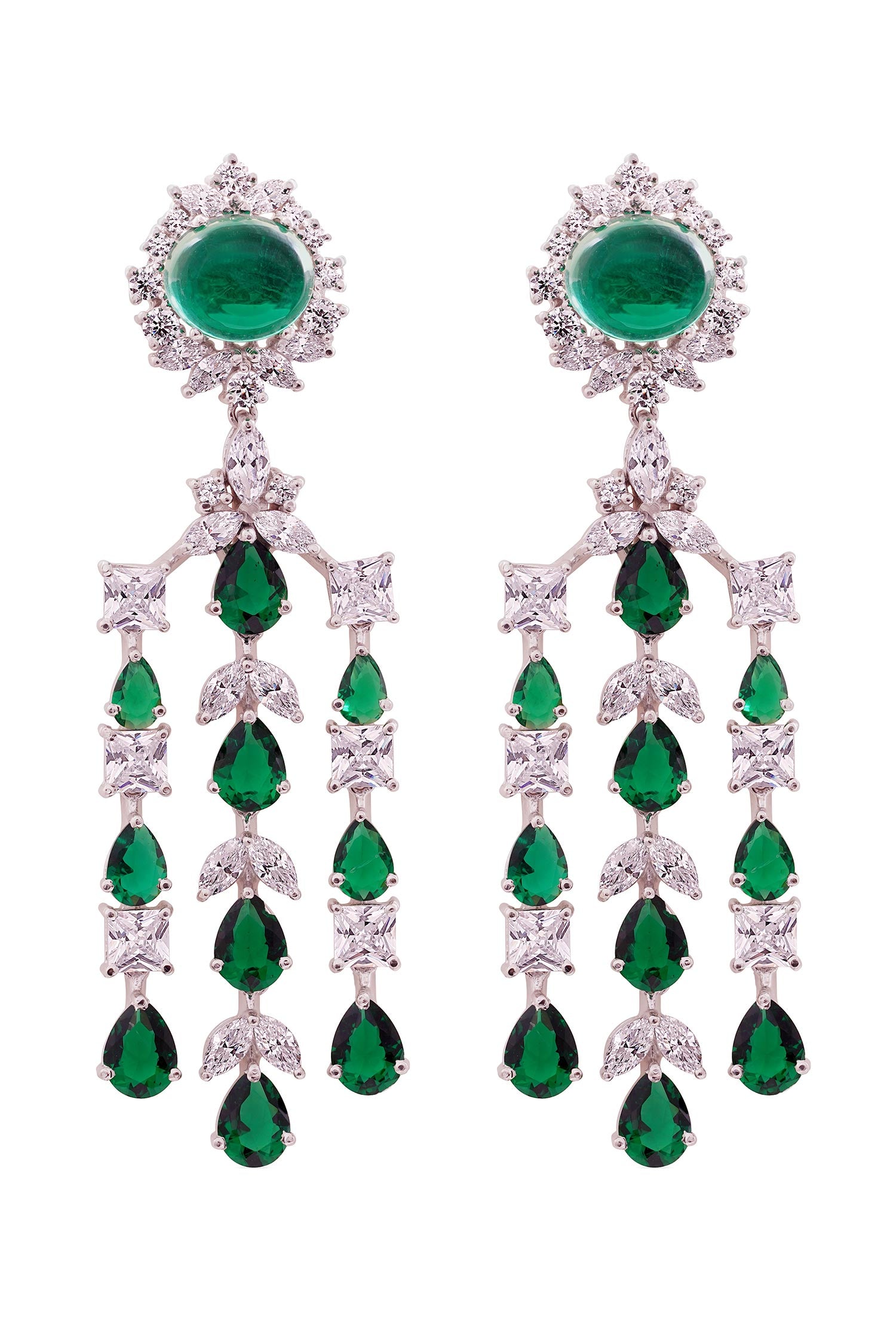 Verdure Grace Stone Studded Earrings 